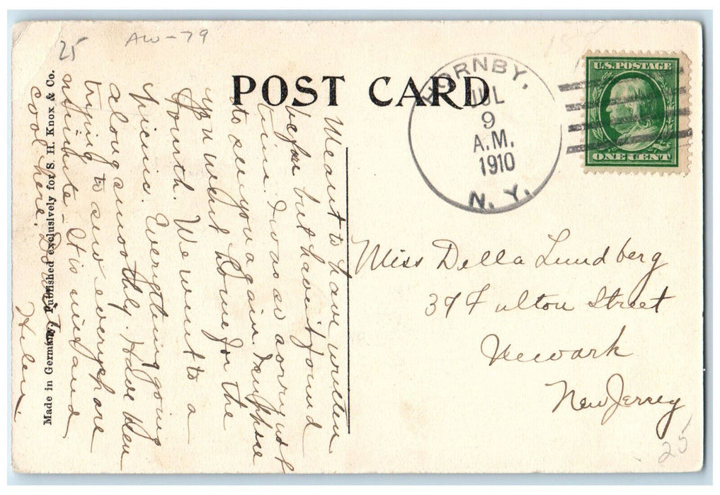 1910 St. Mary's Church & Rectory Corning New York NY Hornby NY Postcard