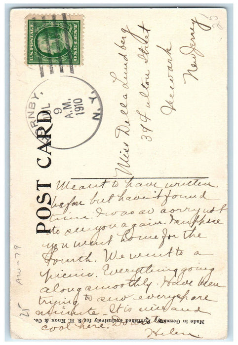 1910 St. Mary's Church & Rectory Corning New York NY Hornby NY Postcard
