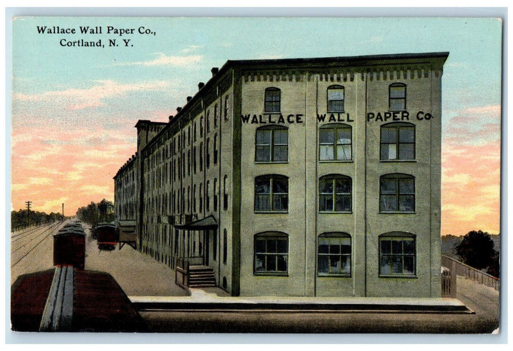 c1910 Wallace Wall Paper Co. Cortland New York NY Antique Unposted Postcard