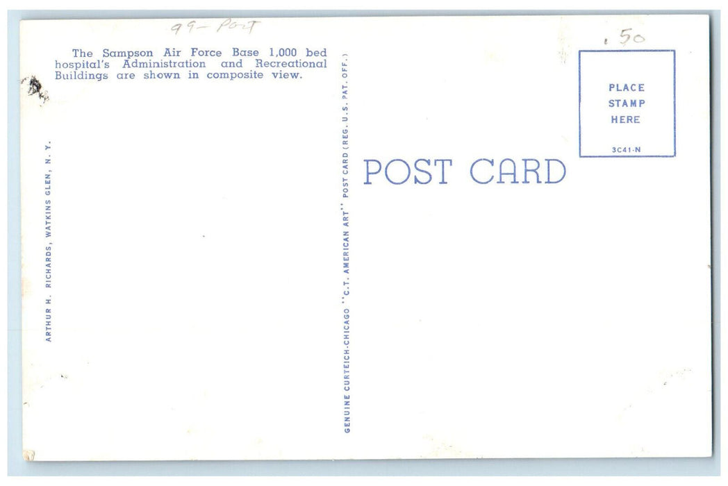 c1950's Sampson Air Force Base Finger Lakes Geneva New York NY Postcard