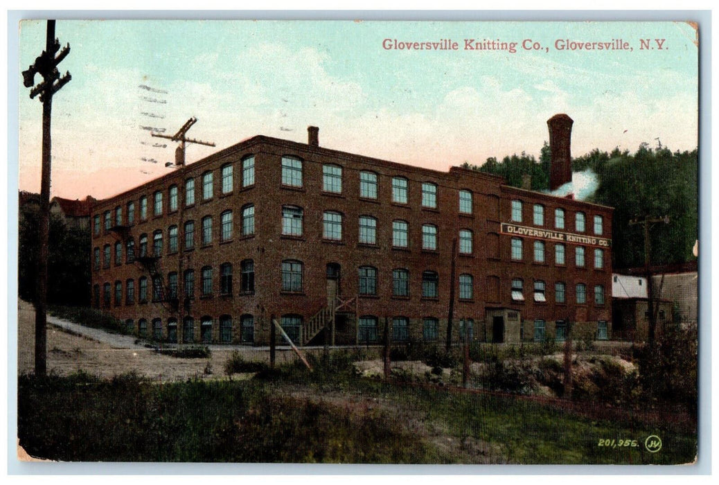 1908 Gloversville Knitting Co. Gloversville New York NY Antique Postcard