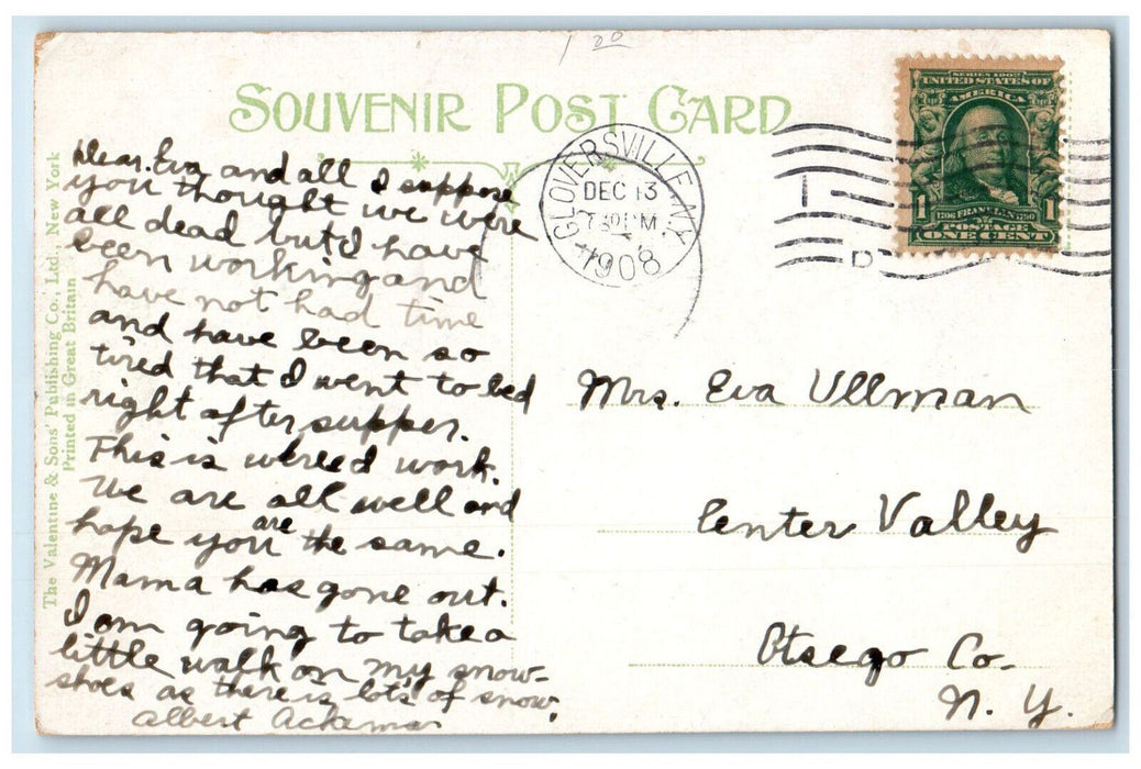 1908 Gloversville Knitting Co. Gloversville New York NY Antique Postcard
