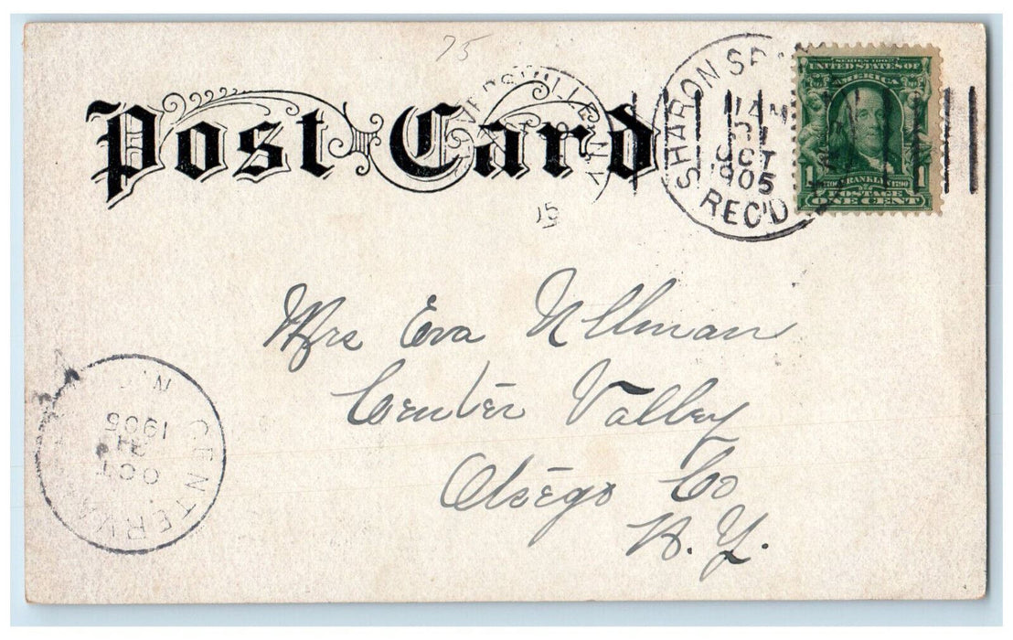 1905 High School Building Department Store Gloversville NY Antique Postcard