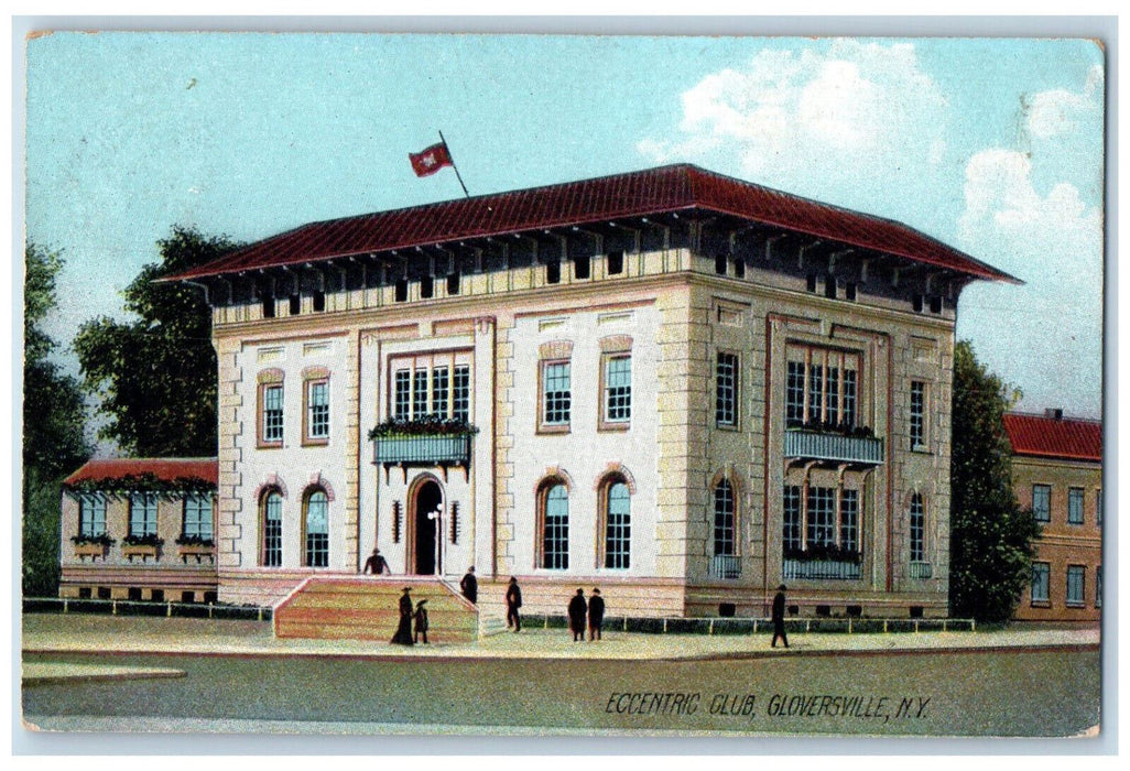1908 Eccentric Club Gloversville New York NY Antique Posted Postcard