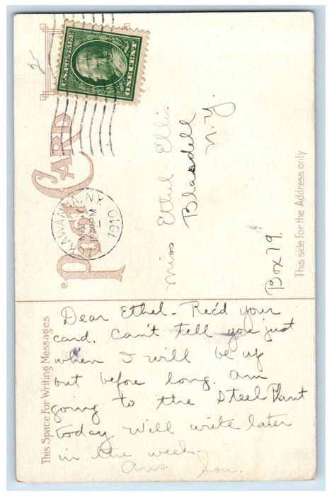 1910 Buffalo Club Building Buffalo New York NY Antique Posted Postcard