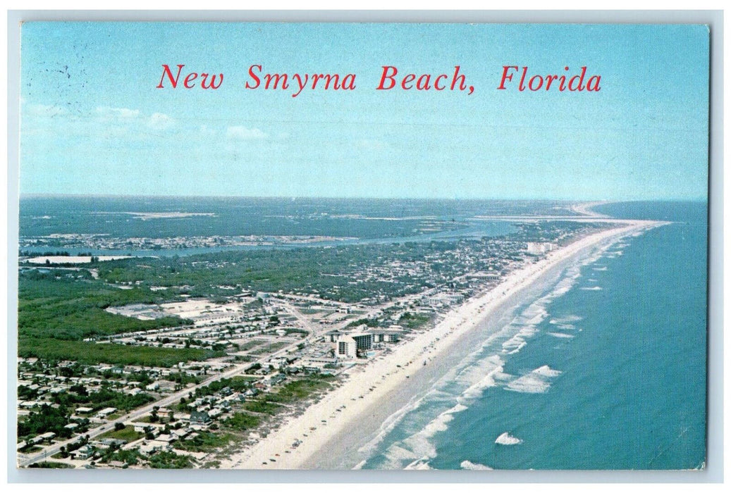 c1980's Looking North to Ponce De Leon New Smyrna Beach Florida FL Postcard