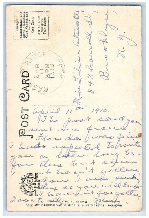 1910 Presbyterian Parsonage Basking Ridge New Jersey NJ Antique Postcard