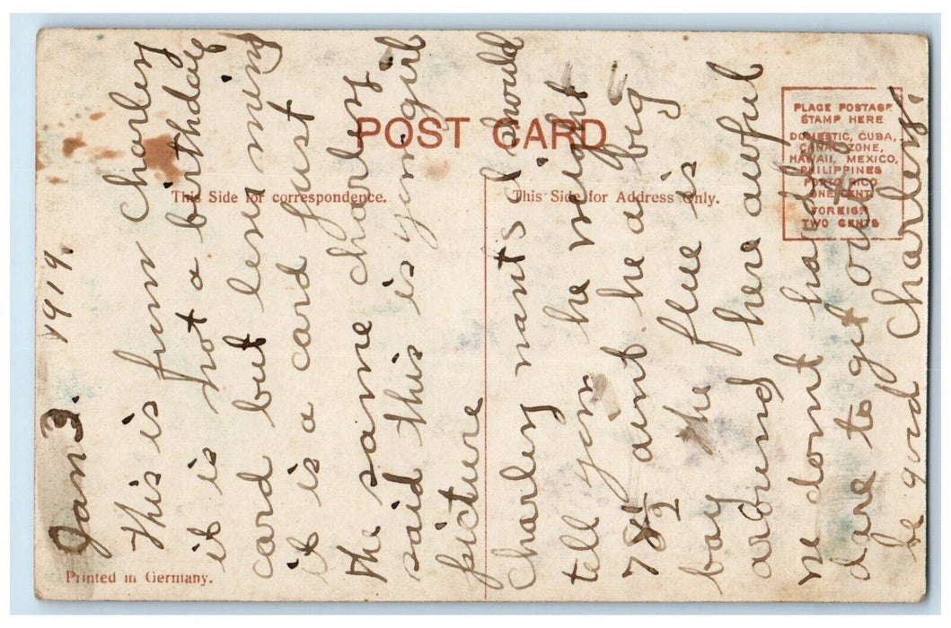 1919 Pretty Little Girl Beauty's Jewel Studio Portrait RPPC Photo Postcard