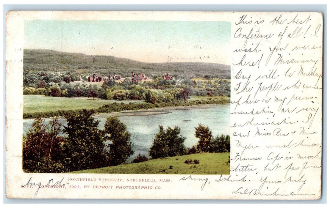 1903 Northfield Seminary Massachusetts MA, Scenic View Antique Posted Postcard