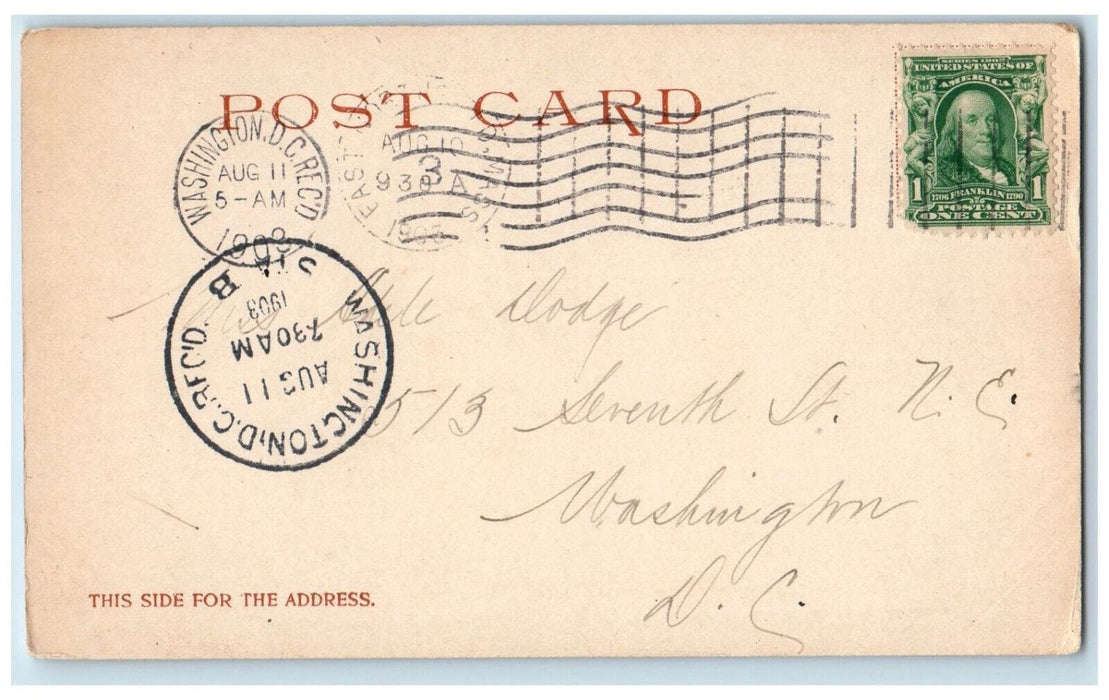 1903 Northfield Seminary Massachusetts MA, Scenic View Antique Posted Postcard