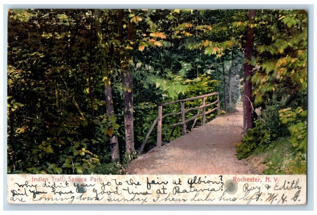 c1906 Indian Trail Seneca Park Rochester Medina Albion New York Vintage Postcard