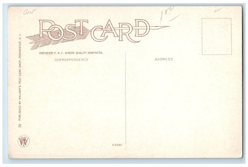 1910 Willow Pond East Avenue Showing Hayes Residence Rochester New York Postcard