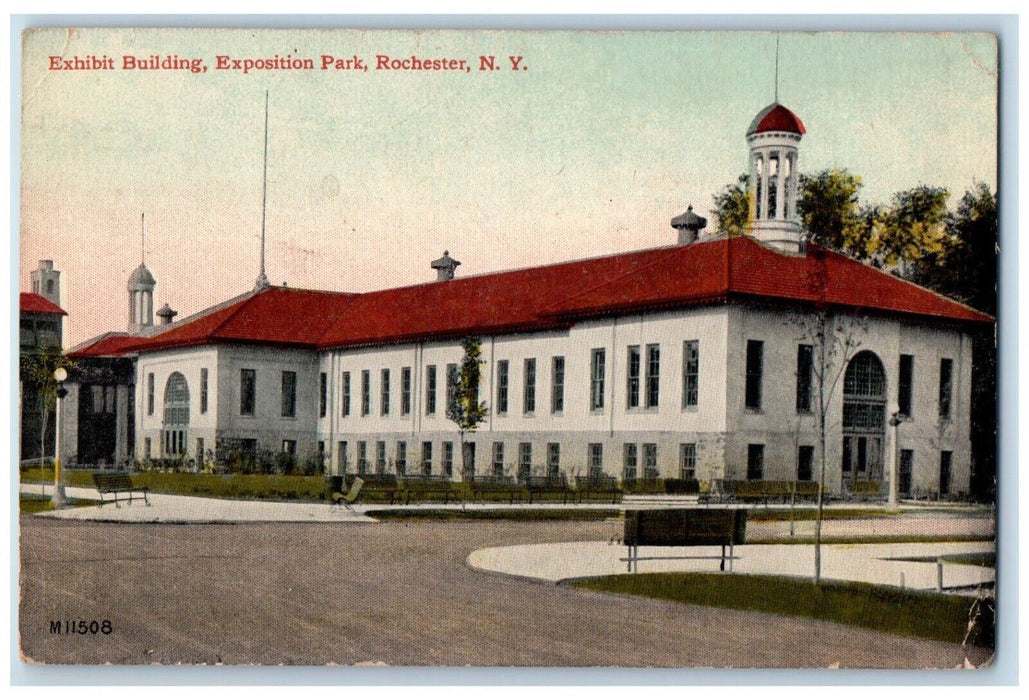 c1912 Exhibit Building Exposition Park Rochester New York NY Antique Postcard