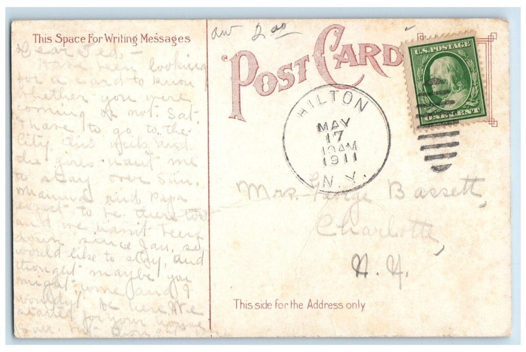 c1911 Hotel Seneca Exterior View Rochester Hilton New York NY Antique Postcard