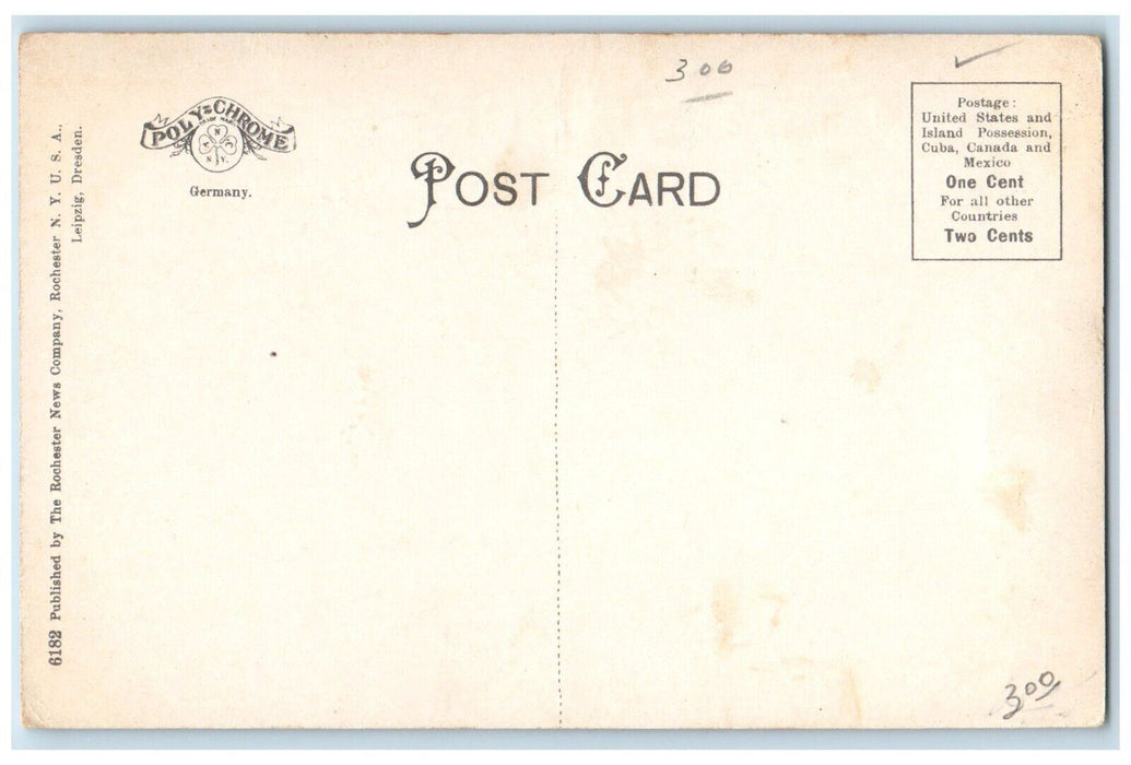 c1910 Brick Presbyterian Church Exterior Building Rochester New York NY Postcard