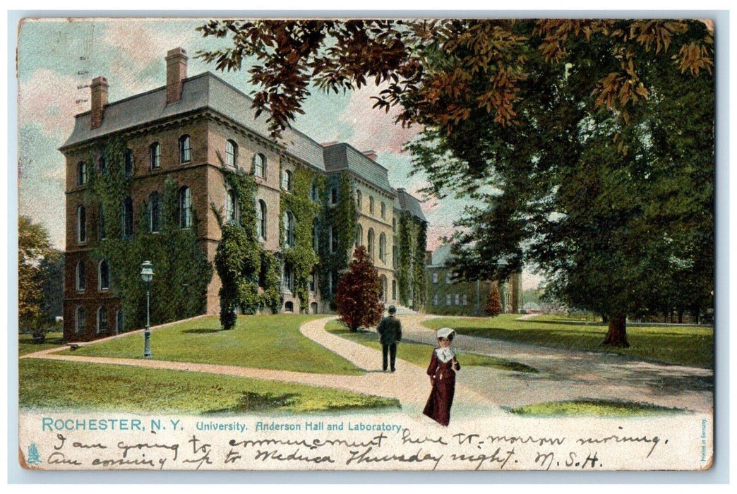 1905 University Anderson Hall Laboratory Rochester New York Tuck Sons Postcard