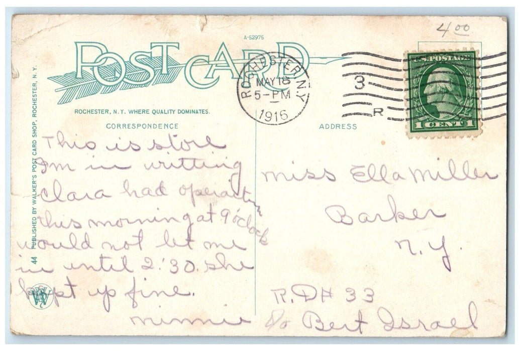1916 Sibley Lindsay Curr Co Department Store Trolley Rochester New York Postcard
