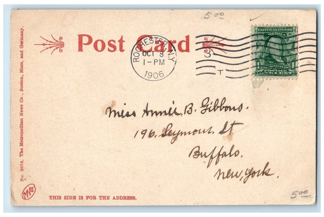 1906 Main St. Looking West St. Paul Street Exterior Rochester New York Postcard