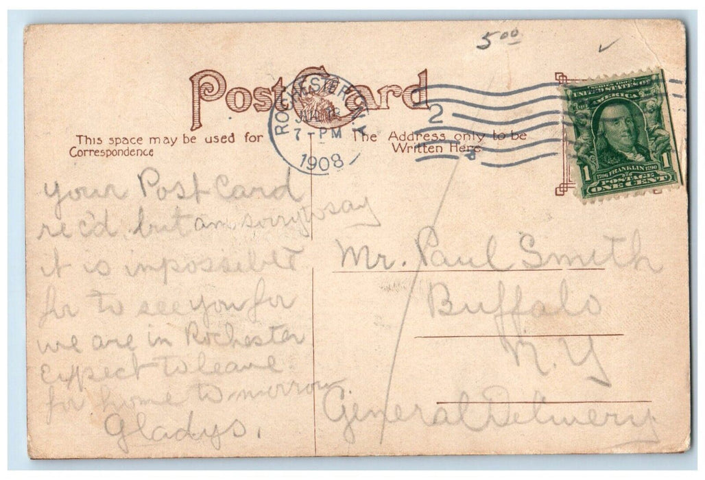 1908 Swimming Pool Pavilion Seneca Park Exterior Rochester New York NYPostcard