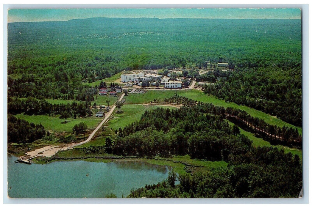 1960 Aerial View Granit Hotel Country Club Paradise Kerhonkson New York Postcard