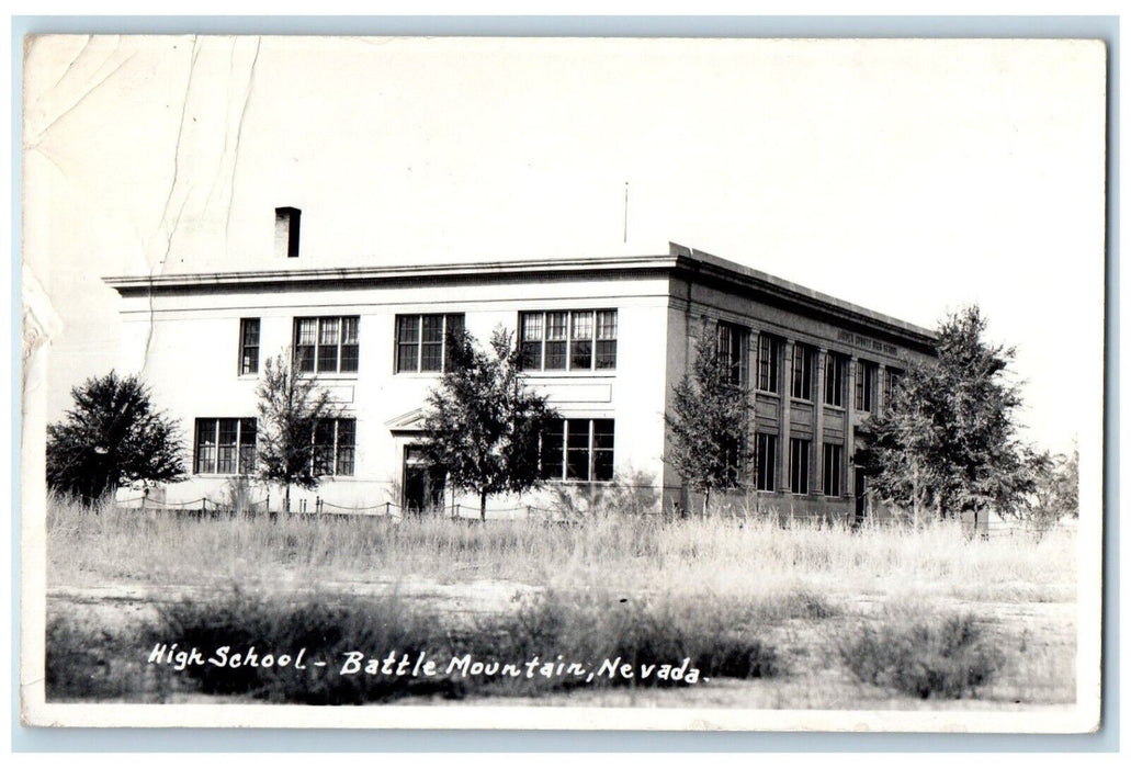 1938 High School Battle Mountain Nevada NV RPPC Photo Posted Postcard