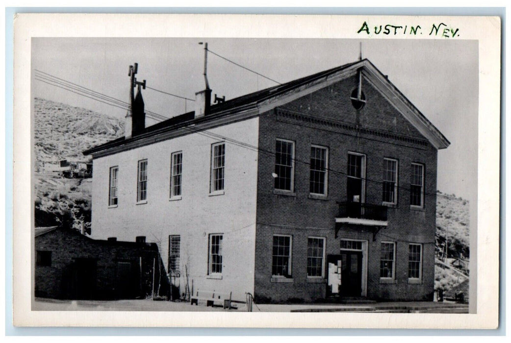 c1950's Court House Bench Austin Nevada NV RPPC Photo Unposted Postcard