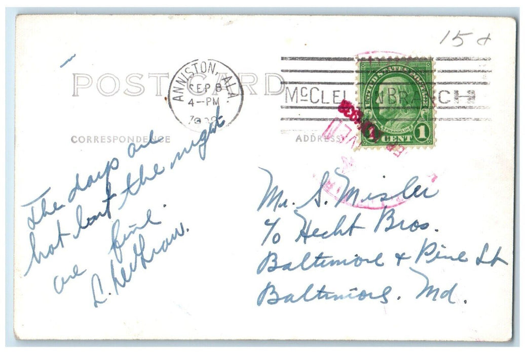 1939 Summer Training Camp US Army Fort McClellan Anniston AL RPPC Photo Postcard