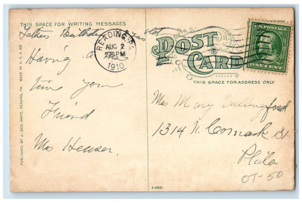 Witman's Pagoda Along Boulevard On Mt. Penn Reading Pennsylvania PA Postcard
