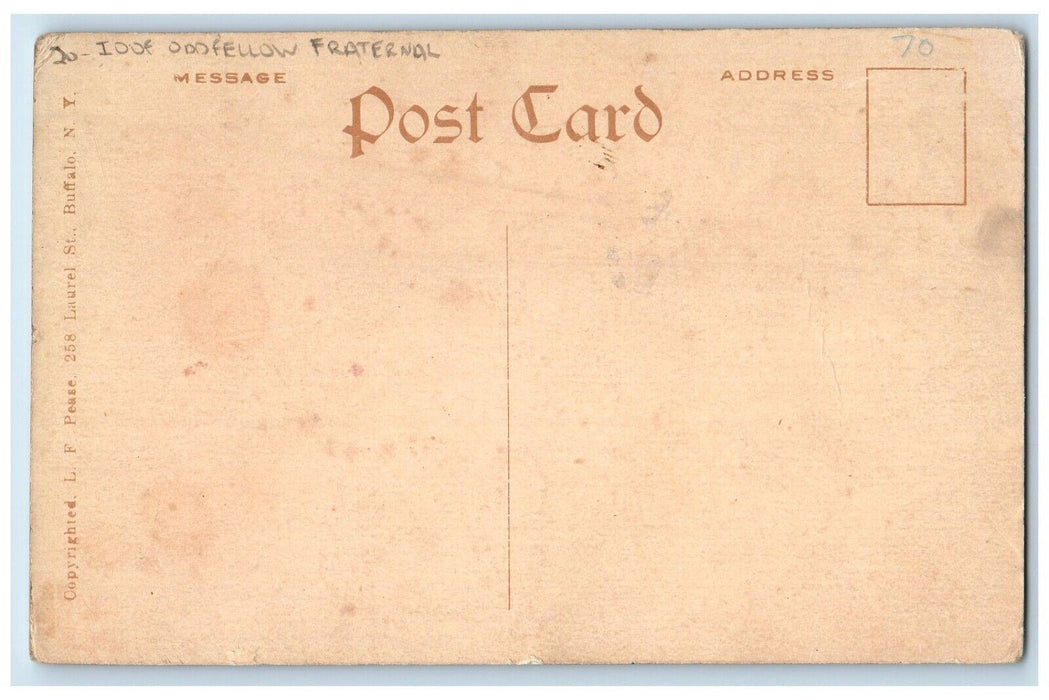 c1910's IOOF Oddfellow Fraternal Donkey Book Puzzle Unposted Antique Postcard