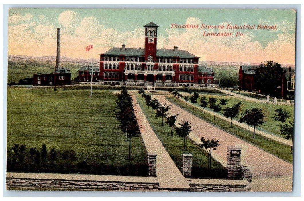 1913 Thaddeus Stevens Industrial School Lancaster Pennsylvania PA Postcard