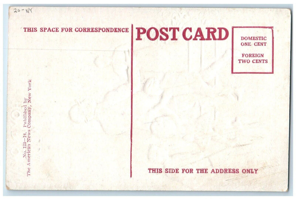 c1910's Home Coming Week Husband Father Embossed New York NY Antique Postcard