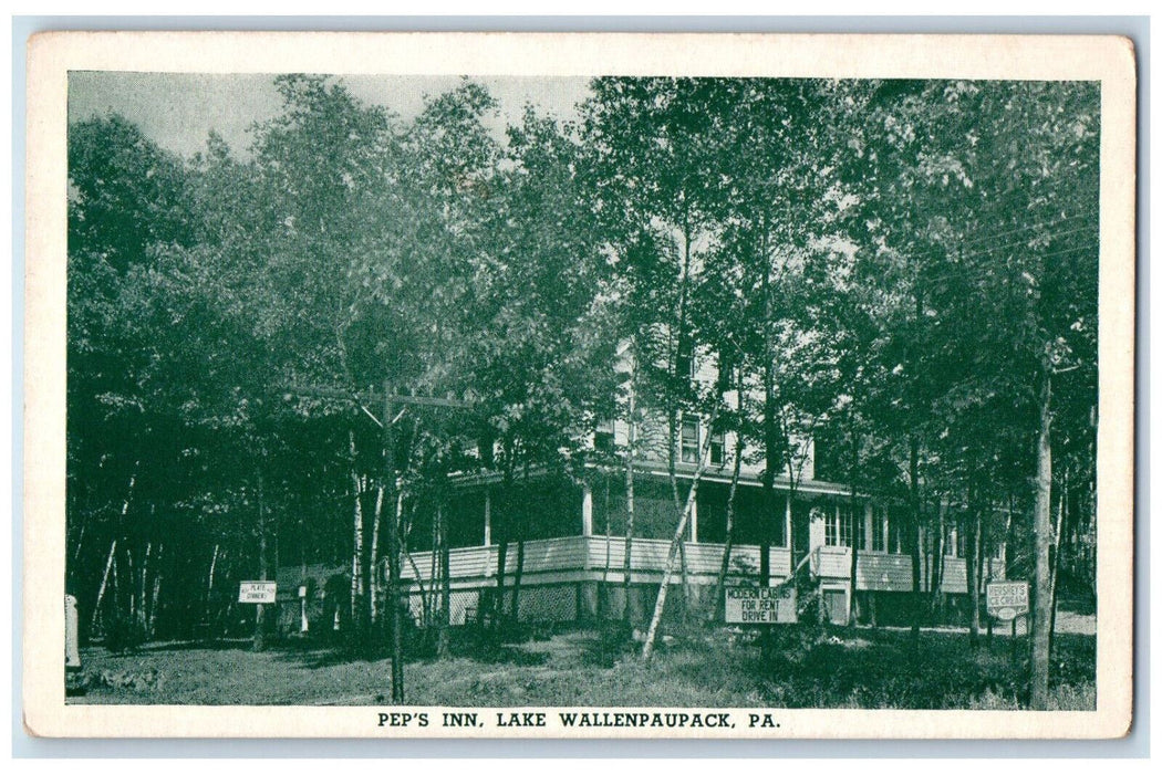 Pep's Inn Lake Wallenpaupack Pennsylvania PA, Modern Cabins Vintage Postcard