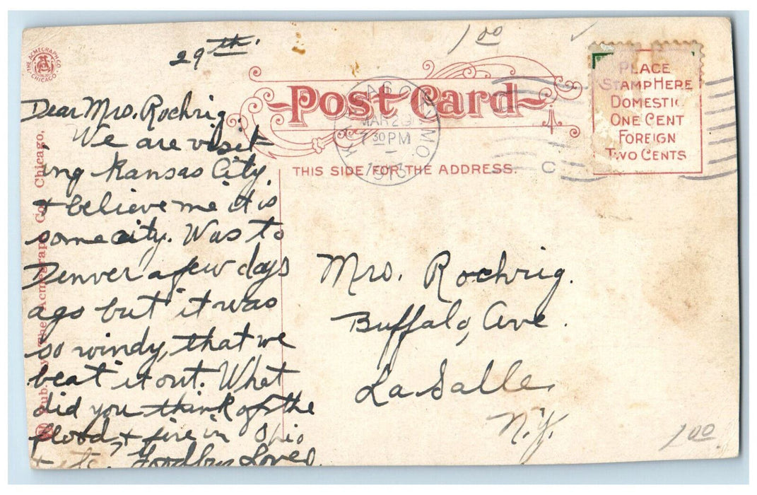 1913 Lake in Mt. Washington Cemetery Kansas City Missouri MO Antique Postcard