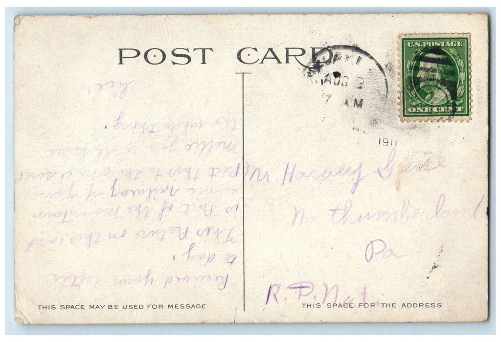 1911 Mountain Scenic Railway Willow Grove Park PA Antique Posted Postcard