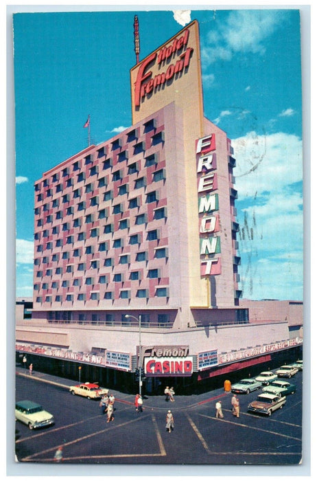 1959 Fremont Hotel and Casino Downtown Las Vegas Nevada NV Postcard
