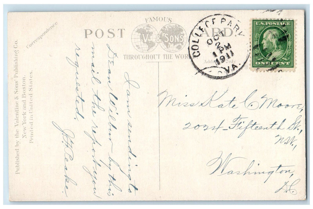 1911 Randolph Macon Women's College Lynchburg VA College Park VA Postcard