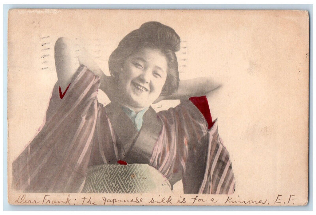 1905 Japanese Geisha Girl Handcolored Harrisburg Pennsylvania PA Posted Postcard