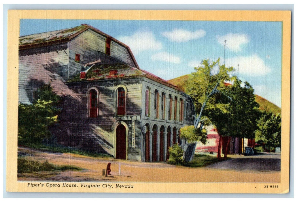 c1950's Piper's Opera House Virginia City Nevada NV Vintage Postcard