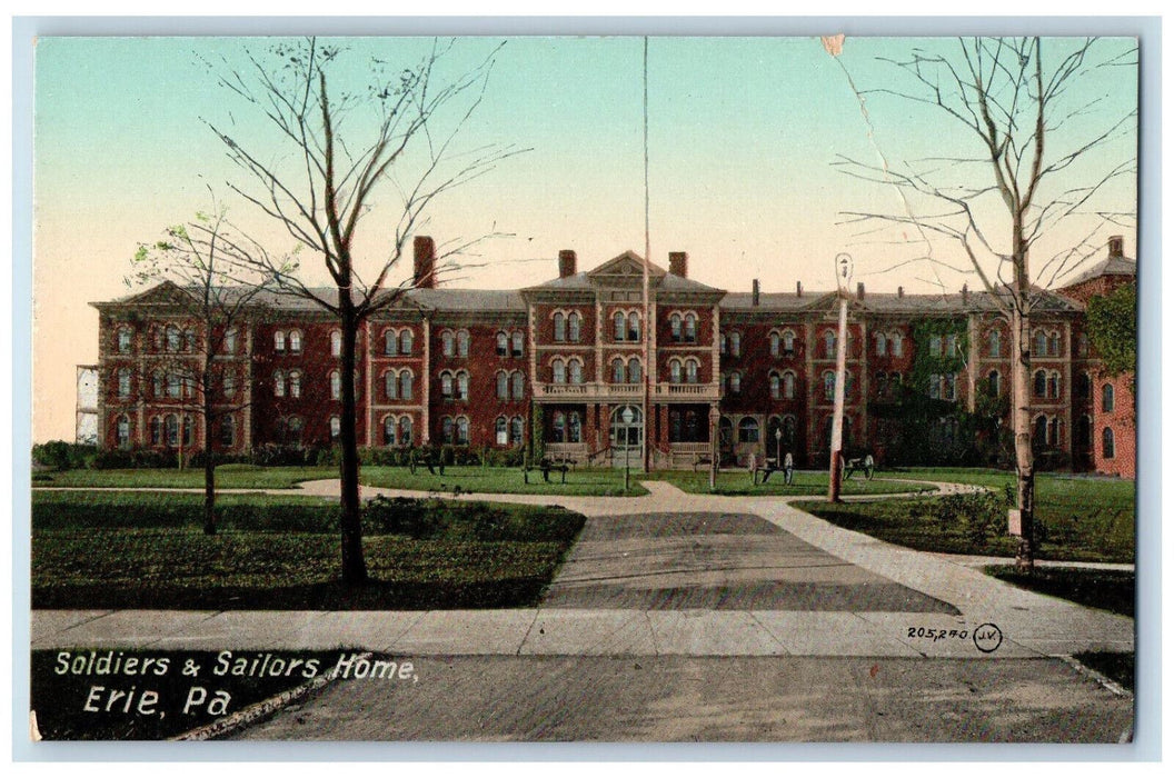 c1910 Soldiers & Sailors Home Erie Pennsylvania PA Antique Unposted Postcard