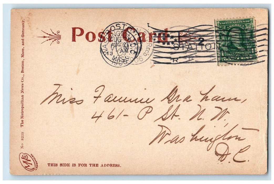1906 Creamery Hardware Main Street Plymouth Massachusetts MA Postcard