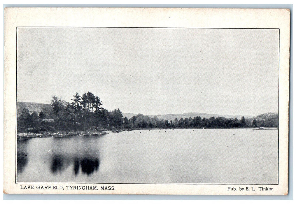 c1910's Scenic View Of Lake Garfield Tyringham Massachusetts MA Antique Postcard