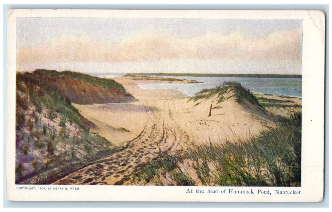 1904 At The Head of Hummock Pond Nantucket Massachusetts MA Postcard