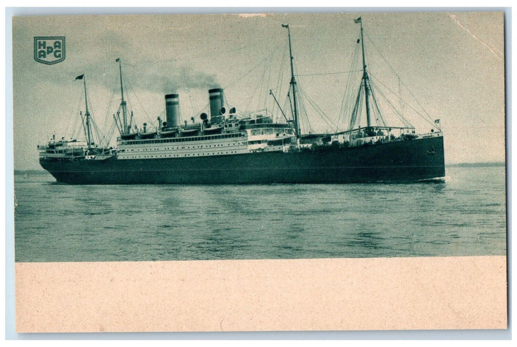c1940's On Board The Steamer Cleveland Hamburg-Amerika Linie Ohio OH Postcard