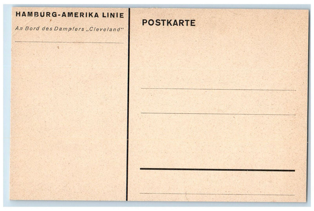 c1940's On Board The Steamer Cleveland Hamburg-Amerika Linie Ohio OH Postcard