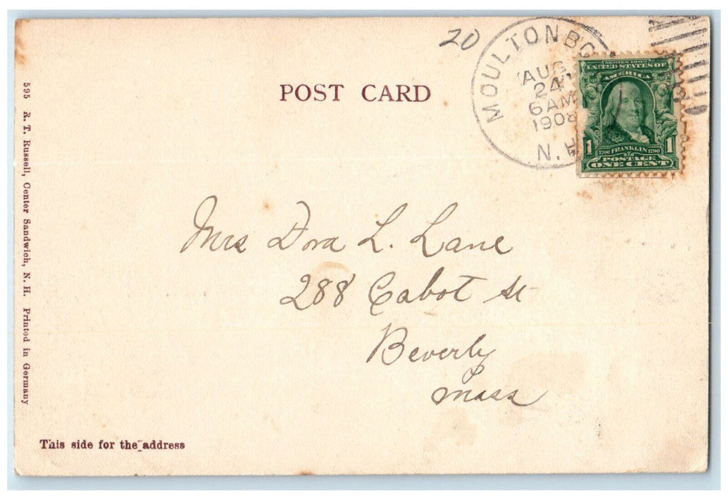 1908 Center Sandwich New Hampshire NH Moultonborough NH Multiview Postcard