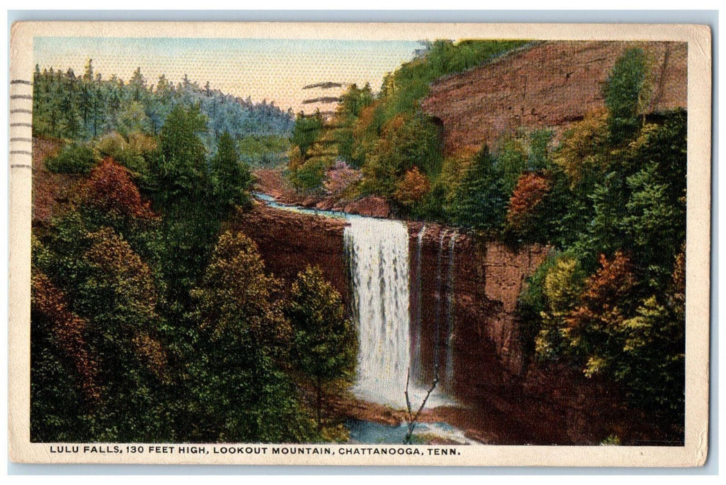 1917 Lulu Falls 130 Feet High Lookout Mountain Chattanooga Tennessee TN Postcard