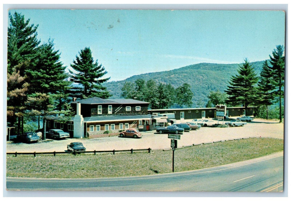 c1950's The Highlands Motel and Restaurant Bellows Falls Vermont VT Postcard