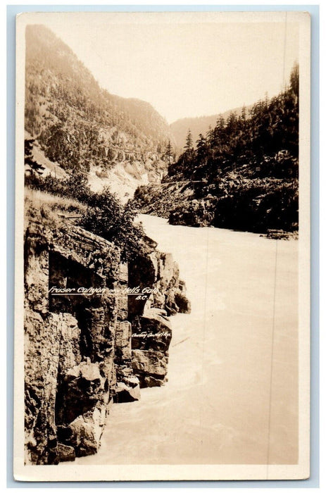 c1920's Fraser Cayon Hell's Gate British Columbia Canada RPPC Photo Postcard