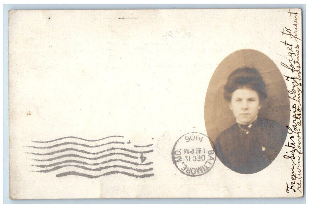 1906 Candid Portrait Woman Hanover Pennsylvania PA RPPC Photo Postcard