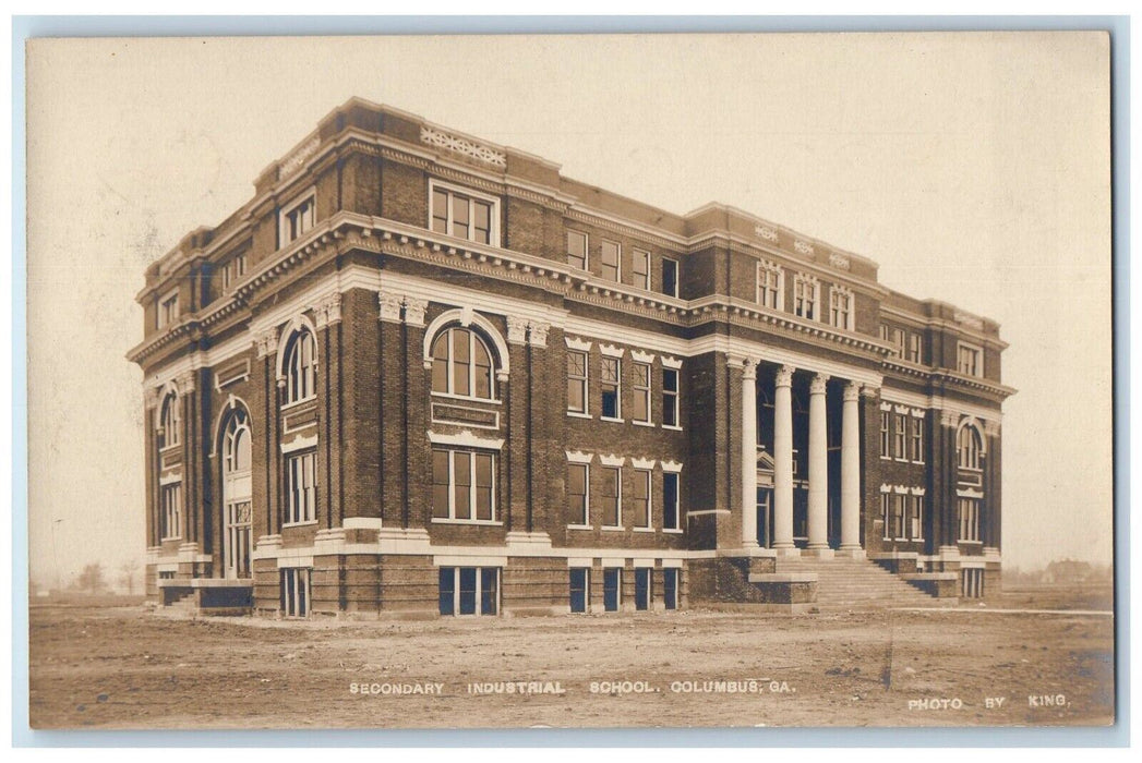 c1910's Secondary Industrial School King Columbus Georgia GA RPPC Photo Postcard